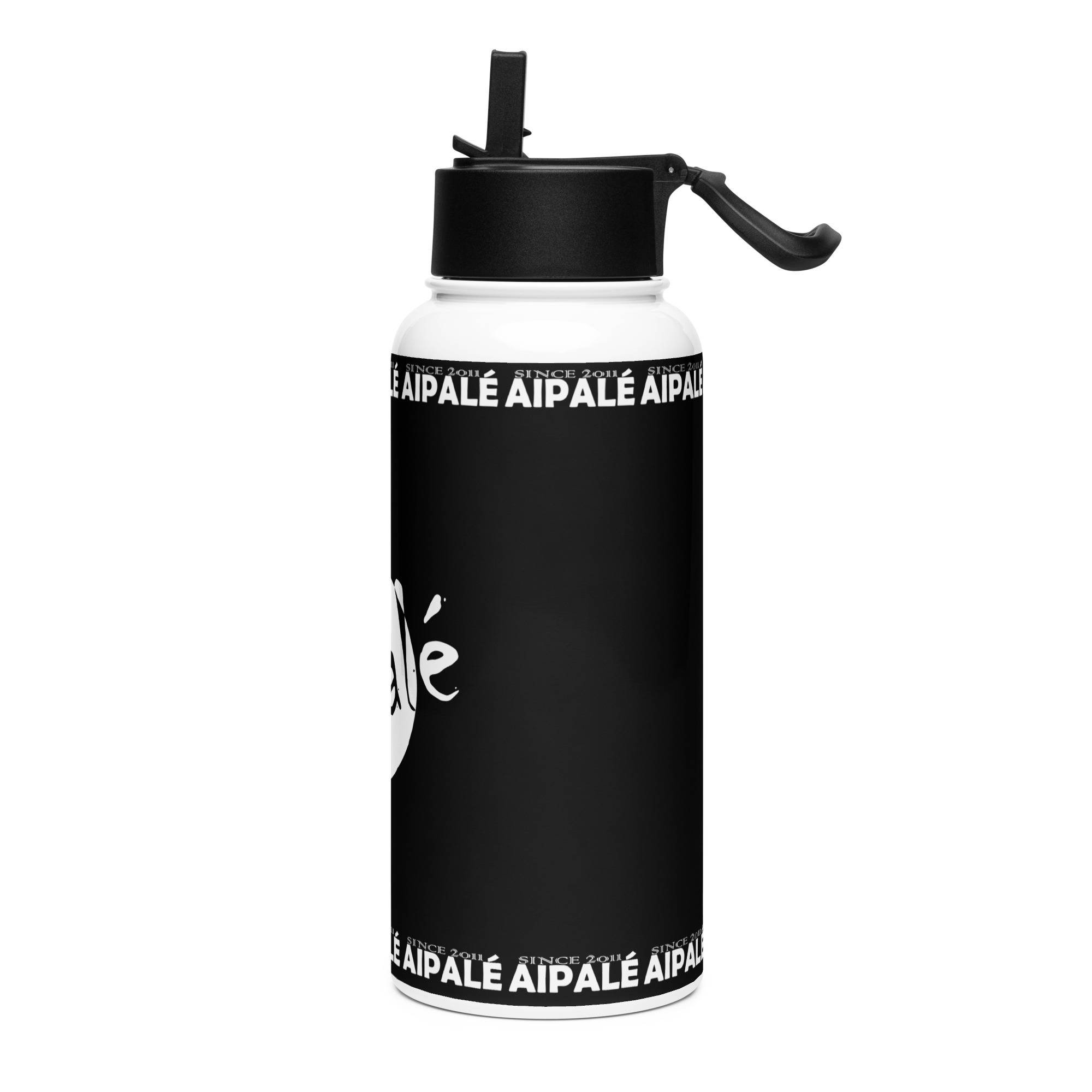 Edelstahl Trinkflasche mit Strohhalm – Bild 3