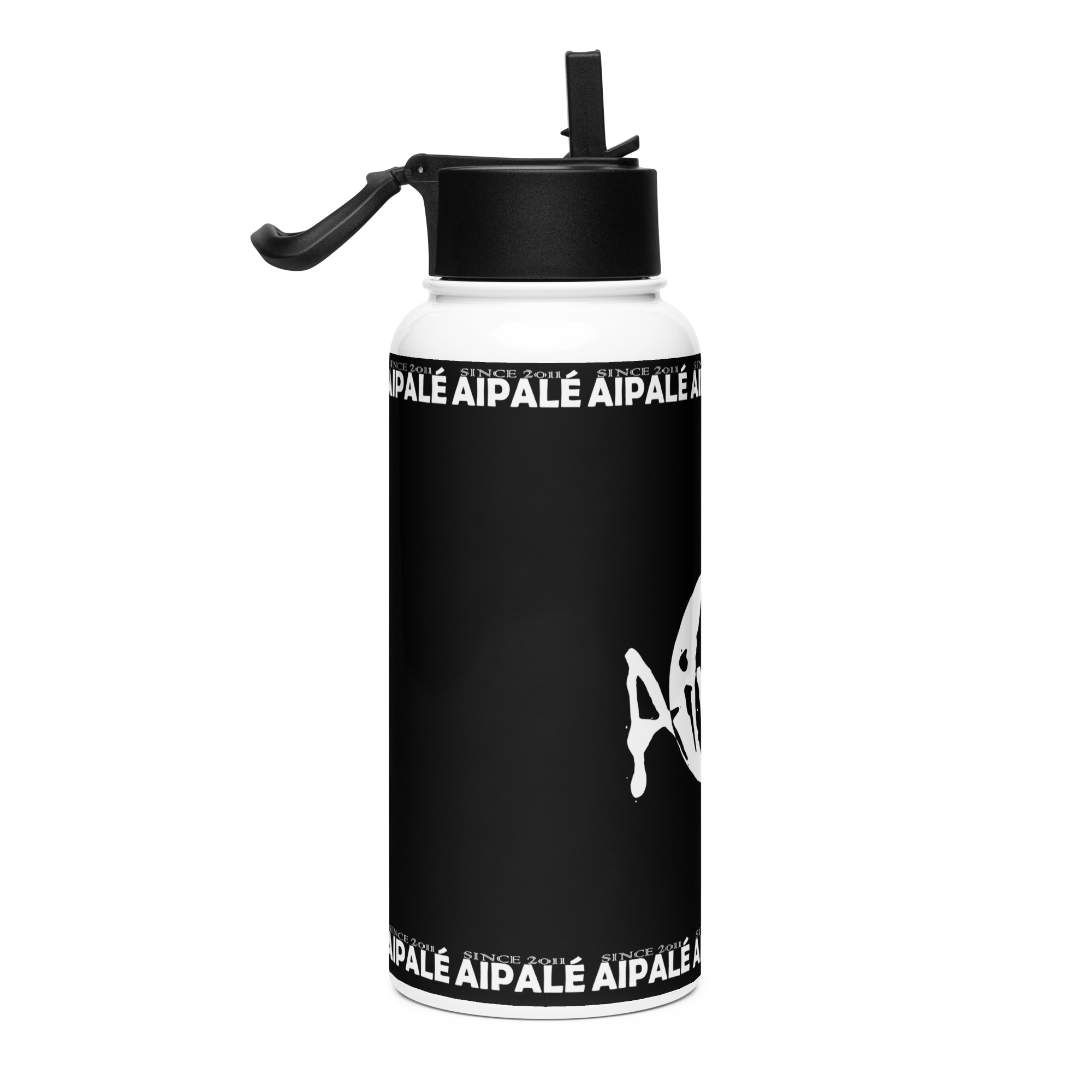 Edelstahl Trinkflasche mit Strohhalm – Bild 4